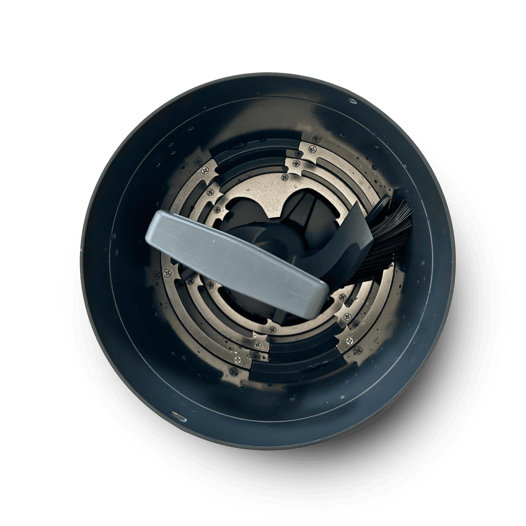 Top view of FoodCycler Eco 3 Bucket with the Infinity Brush inside