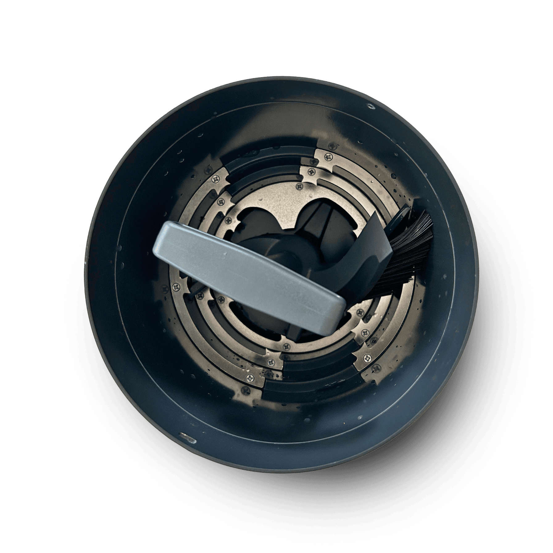 Top view of FoodCycler Eco 3 Bucket with the Infinity Brush inside