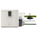 White FoodCycler Eco 5, one carbon refill packet, an Eco 5 bucket + a 4-pack of Carbon Refill.