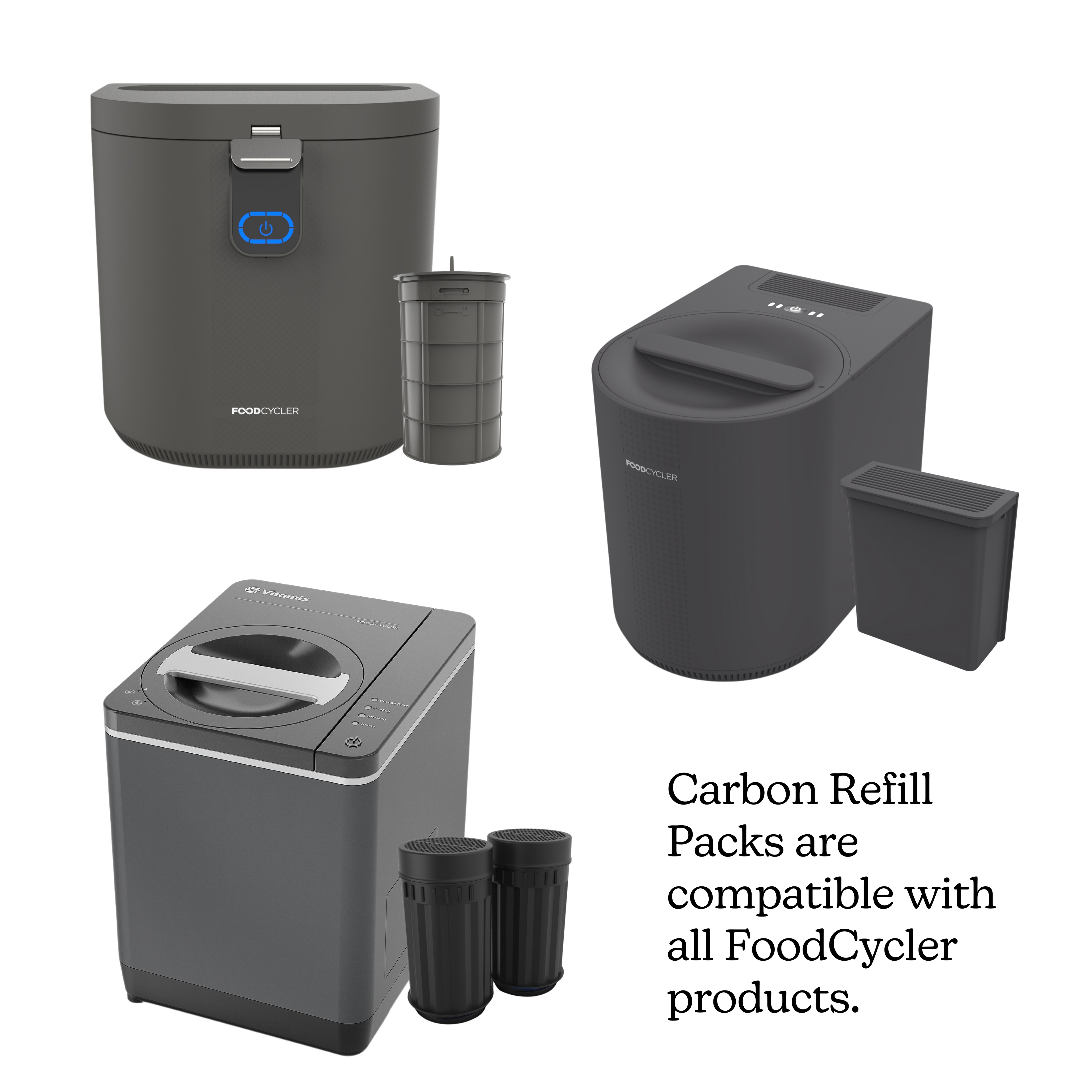 Carbon Refill Packs are compatible with all FoodCycler products.