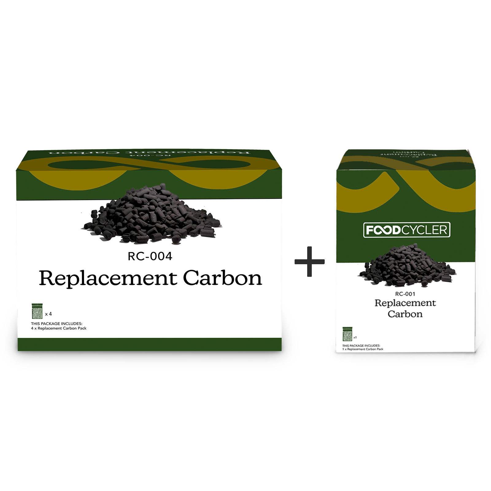 FoodCycler Carbon Refill 4-Pack and 1-Pack